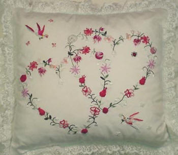 Brazilian Embroidery Pattern - Double Heart