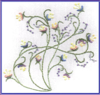 Brazilian Embroidery Pattern Creeping Flower